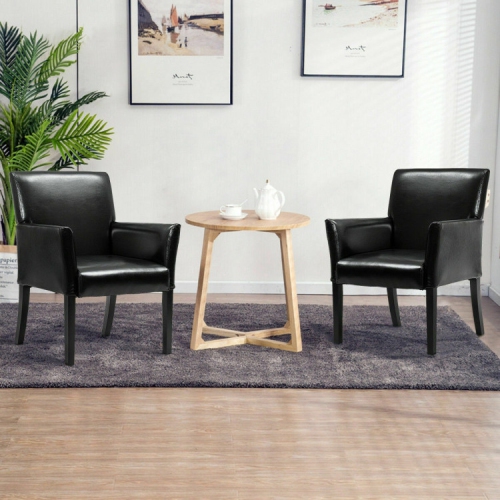Fauteuil d'appoint en cuir de polyuréthane – Fauteuil de direction élégant pour le salon ou le bureau