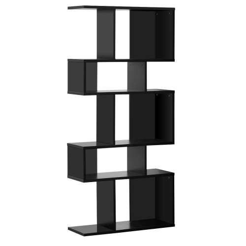 SLICKBLUE  Space Saving 5-Cube Ladder Shelf Display Rack And Corner Bookcase