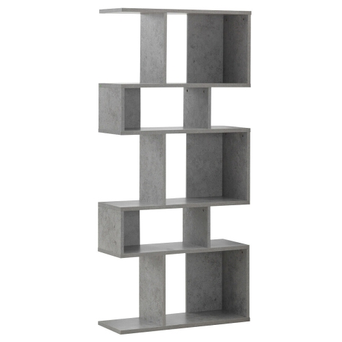SLICKBLUE  Space Saving 5-Cube Ladder Shelf Display Rack And Corner Bookcase