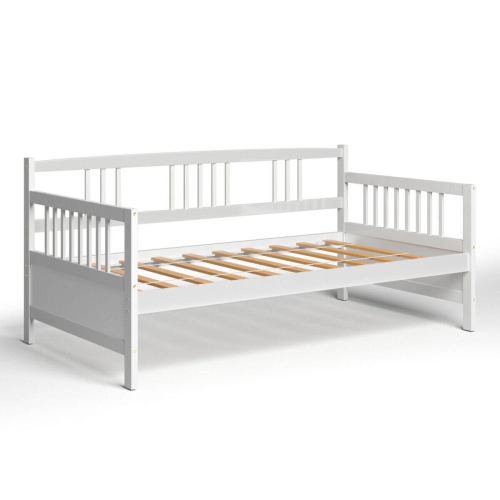 Modern Twin Size Daybed Frame with Wooden Slats Support