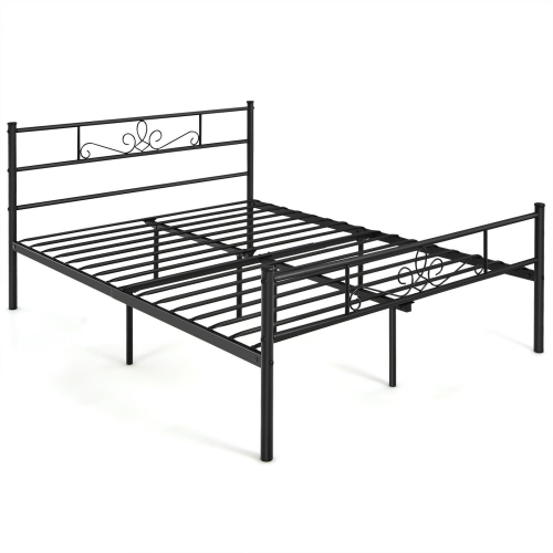 SLICKBLUE  Full Metal Bed Frame With Headboard And Footboard- Full Size