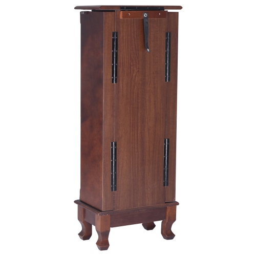 Wooden Jewelry Armoire Cabinet Storage Chest with Drawers and Swing Doors