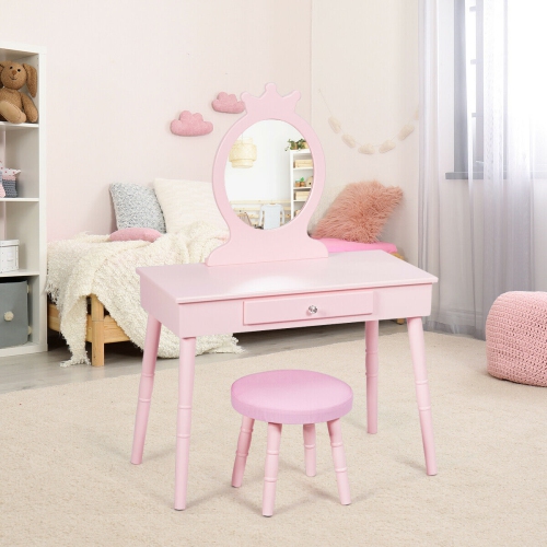 Ensemble coiffeuse pour enfants avec table et chaises