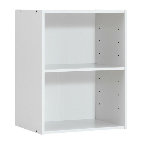 SLICKBLUE  2-Layer Multifunctional Furniture Display Cabinet With Large Capacity Storage Space-White