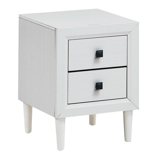Multipurpose Retro Bedside Nightstand with 2 Drawers