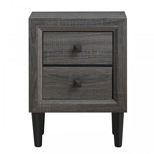 Multipurpose Retro Bedside Nightstand with 2 Drawers