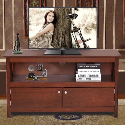 44 Inch Wooden Storage Cabinet TV Stand