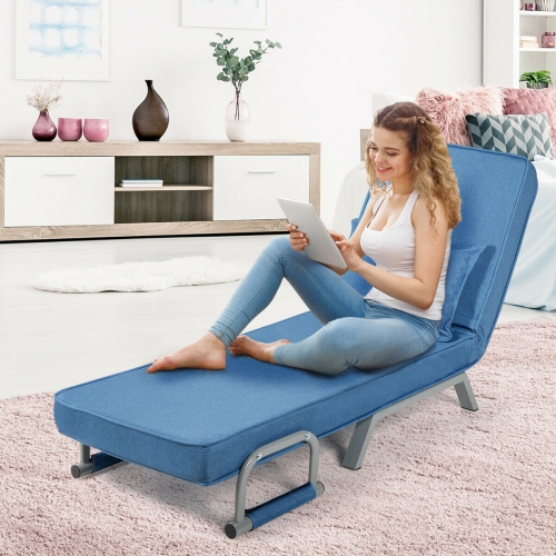 Canapé-lit convertible pliable à 5 positions avec oreiller