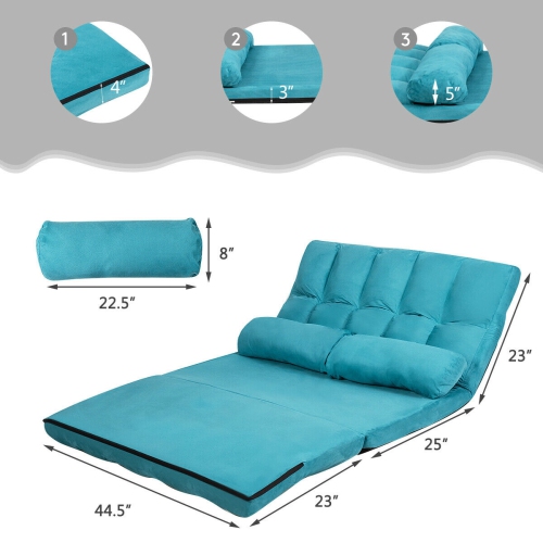 6-Position Foldable Floor Sofa Bed