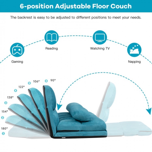 6-Position Foldable Floor Sofa Bed