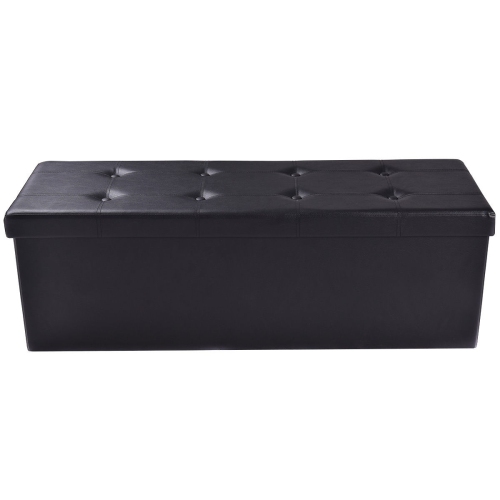 Collapsible Storage Ottoman Bench – Upholstered Lid & Spacious Interior Compartment