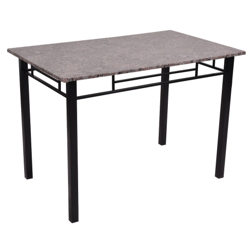 5 Piece Faux Marble Dining Set Table