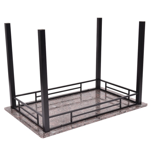 5 Piece Faux Marble Dining Set Table