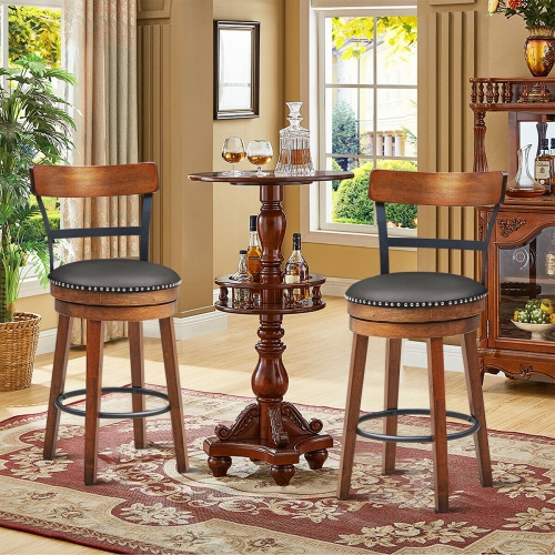 Set of 2 25.5 Inches Swivel Counter Height Dining Chair