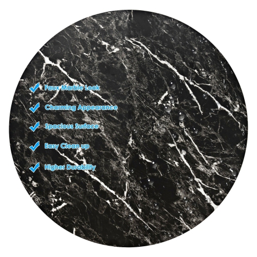 Round Pub Table with Height Adjustable