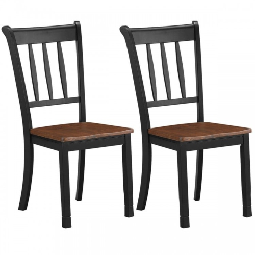 SLICKBLUE  2 Pieces Solid Whitesburg Spindle Back Wood Dining Chairs