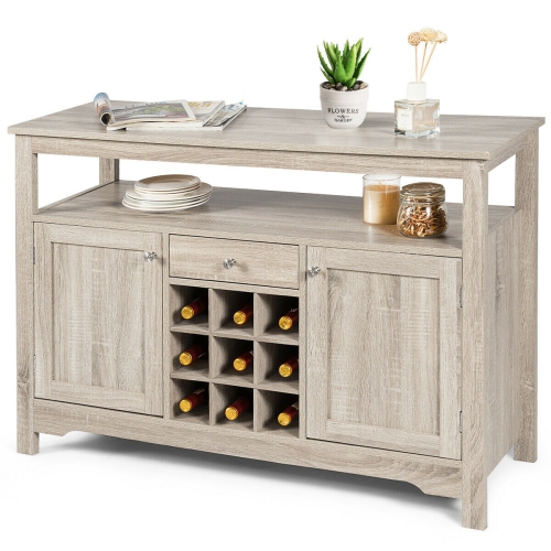 Buffet Server Sideboard Wine Cabinet Console-Gray