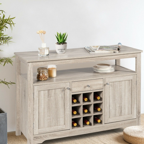 Buffet Server Sideboard Wine Cabinet Console-Gray