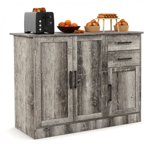Multi-Functional Buffet Cabinet – Console Table with 2-Door Cabinet and Drawers