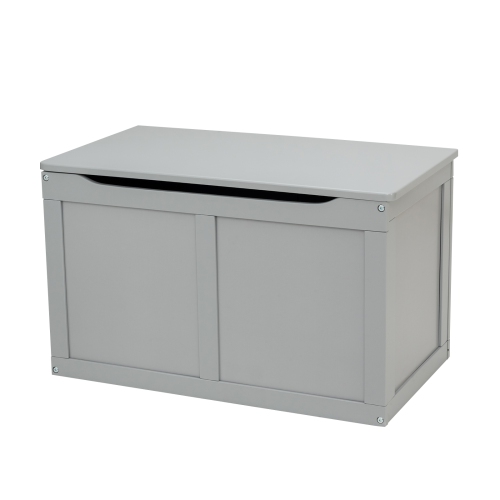 Coffre à jouets en bois pour enfants – Boîte de rangement avec charnières de sécurité et couvercle à fermeture amortie