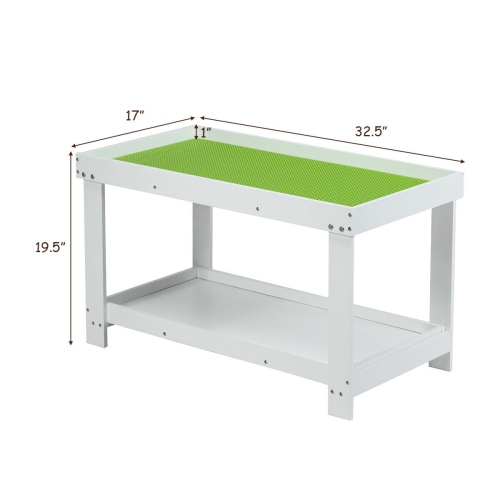 Table de jeu multifonctionnelle en bois massif pour enfants - Blanc