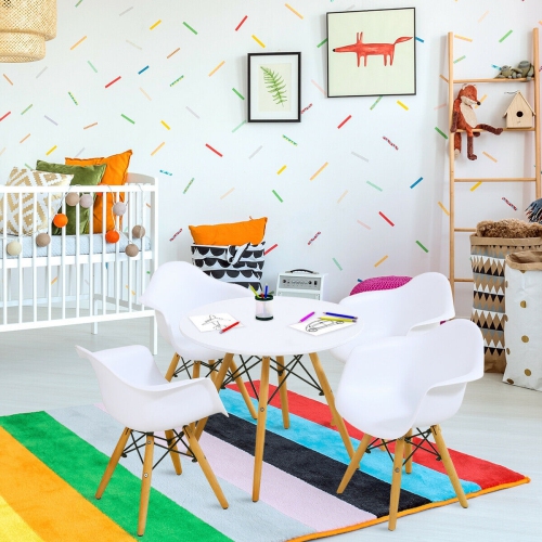 Ensemble de 5 chaises de table rondes modernes pour enfants