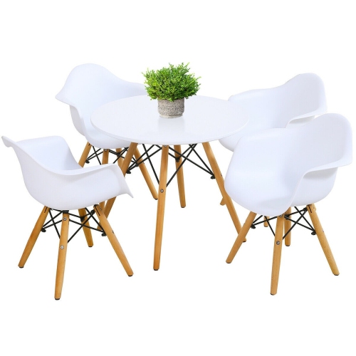 Ensemble de 5 chaises de table rondes modernes pour enfants