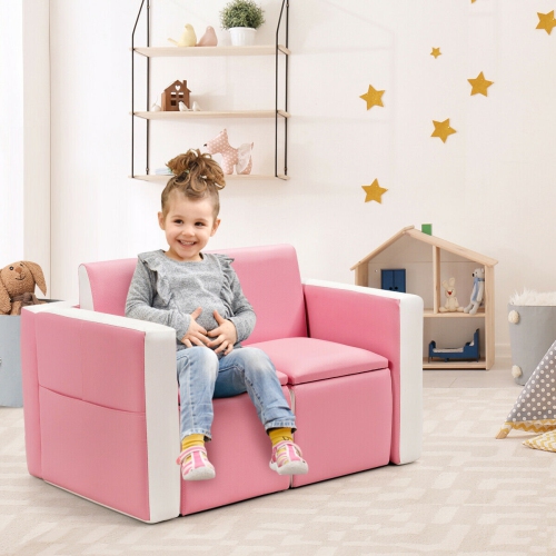 Children’s Convertible Sofa Set – Play Couch, Table & Chair Combo for Kids Room