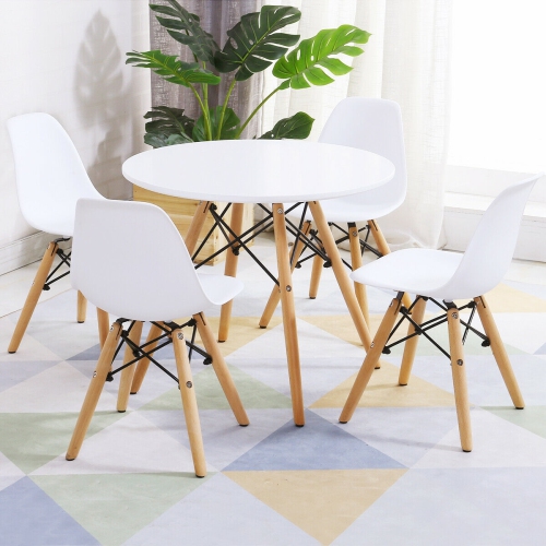 Ensemble de 5 pièces avec chaises de table modernes du milieu du siècle pour enfants