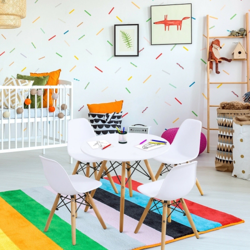 Ensemble de 5 pièces avec chaises de table modernes du milieu du siècle pour enfants