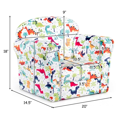 Joli canapé simple pour jeune enfant avec accoudoirs – Idéal pour la salle de jeu ou la chambre à coucher