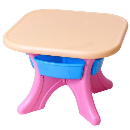 Ensemble avec table et chaises pour tout-petits – Station d'art, de lecture et d'activités avec compartiments de rangement