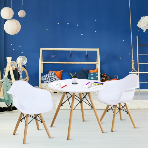 Ensemble de 3 chaises de table rondes modernes pour enfants