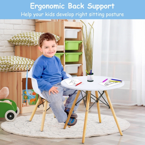Ensemble de 3 chaises de table rondes modernes pour enfants