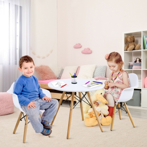 Ensemble de 3 chaises de table rondes modernes pour enfants