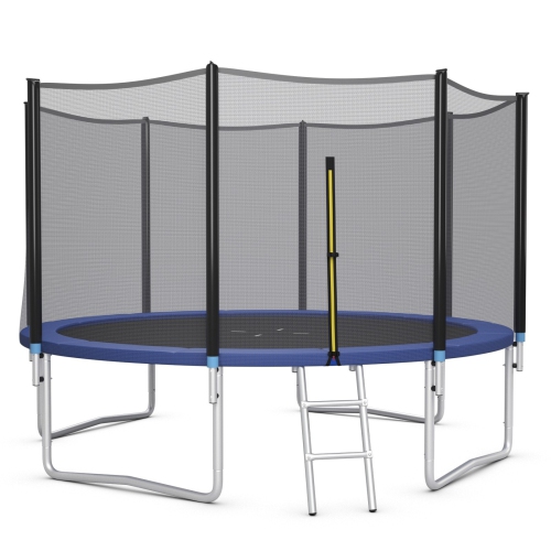 Feet Outdoor Trampoline Bounce Combo with Safety Closure Net Ladder-14 ft