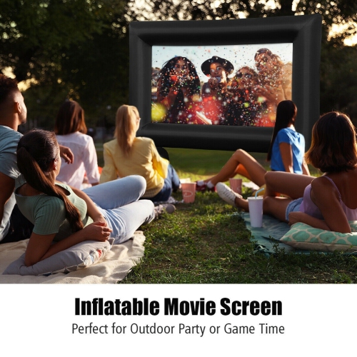 Inflatable Outdoor Movie Projector Screen with Blower and Carrying Bag