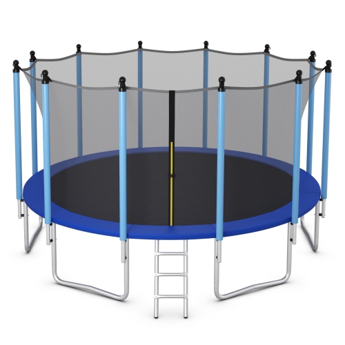 SLICKBLUE  Outdoor Trampoline With Safety Closure Net-16 Ft