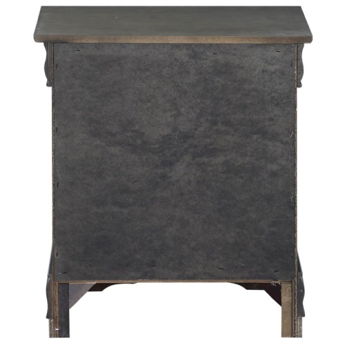 Bowery Hill Contemporary 2 Drawer Nightstand in Dark Gray
