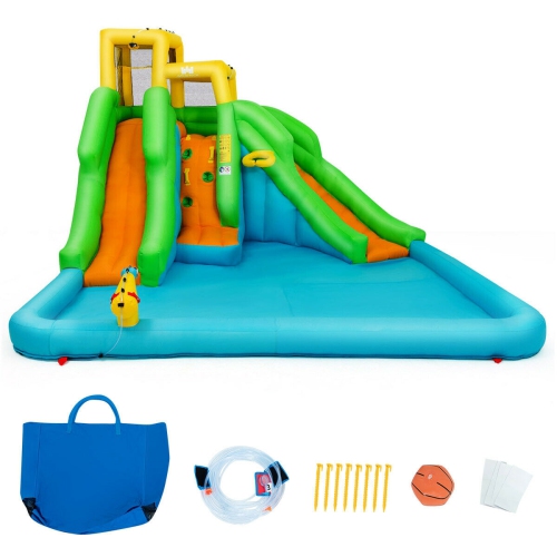 Kids Inflatable Water Park Bounce House with 480W Blower
