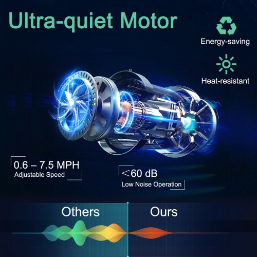 Folding Electric Compact Walking Treadmill with APP Control Speaker-Silver