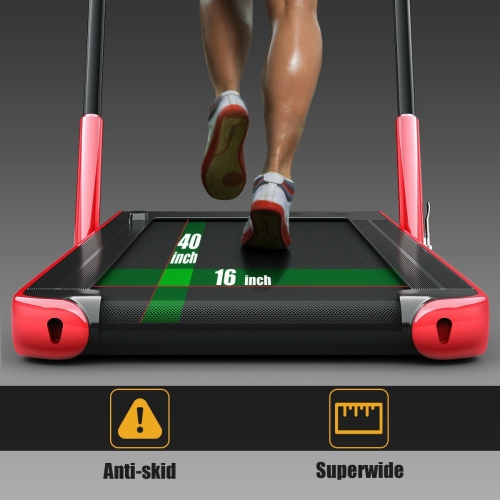 2.25 HP 2-in-1 Folding Walking Pad Treadmill with Remote Control and LED Display