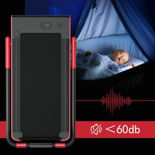 2.25 HP 2-in-1 Folding Walking Pad Treadmill with Remote Control and LED Display