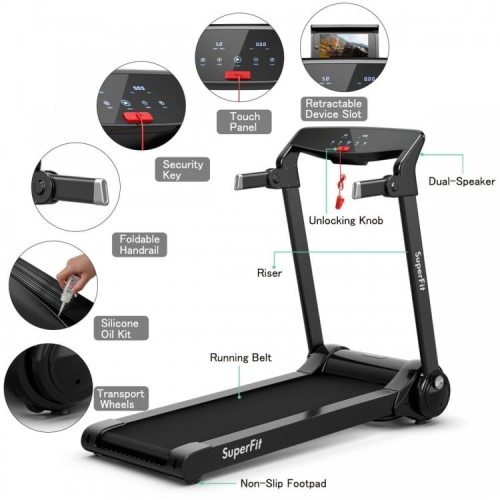 3 HP Folding Electric Treadmill Running Machine