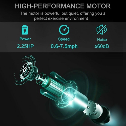 Tapis roulant électrique de 2,25 HP avec commandes de haut-parleur et D'APPLICATION