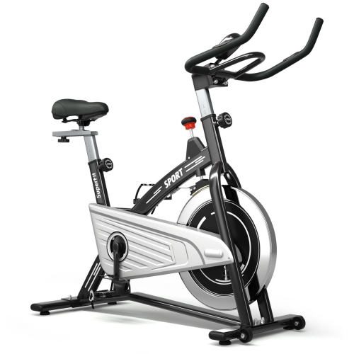 30Lbs Fixed Training Bicycle with Monitor for Gym and Home