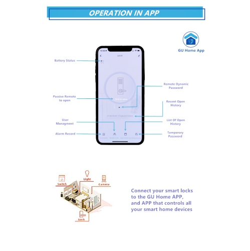 GUSH Smart WiFi Deadbolt Door Lock LA-01