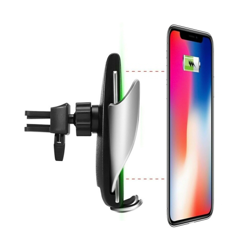 SuperGooDeal – Support de téléphone intelligent à ouverture/verrouillage automatique, chargeur sans fil Qi pour l’auto