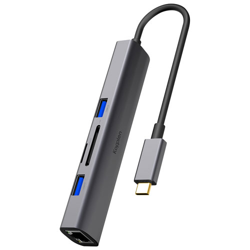 Concentrateur multifonction 6-en-1 type C de Kopplen - Gris espace