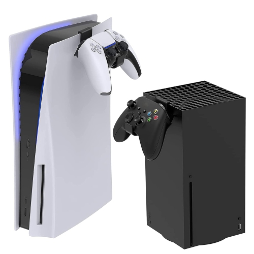 PS5 Headphone Hanger Holder DOBEWINGDELOU Designed for PS5 and Xbox Series X, Controller Stand Mount for PS 5 DualSense and